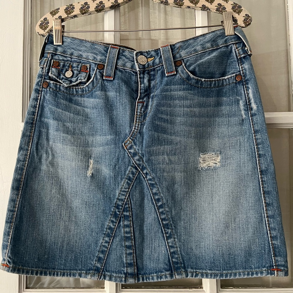 True Religion vintage denim skirt
